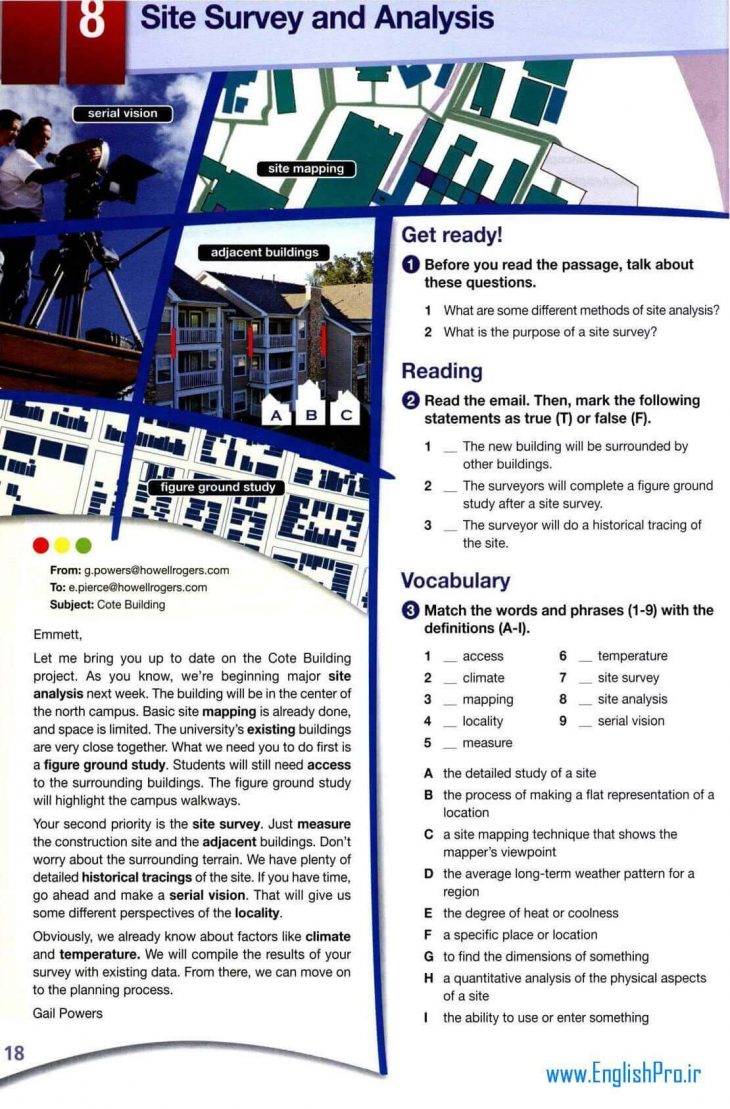 کتاب زبان انگلیسی تخصصی معماری | English for Architecture