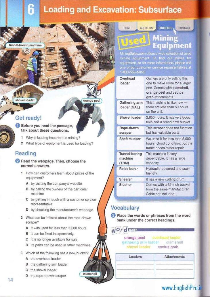 کتاب آموزش زبان تخصصی مهندسی معدن | English for Mining