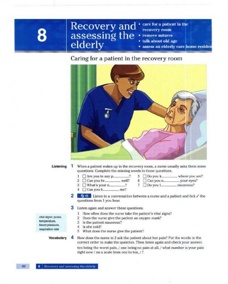 کتاب زبان تخصصی پرستاری PDF - V.E. English for Nursing 1 & 2